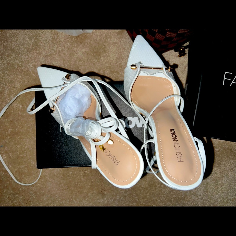 White 8.5 fashion heels